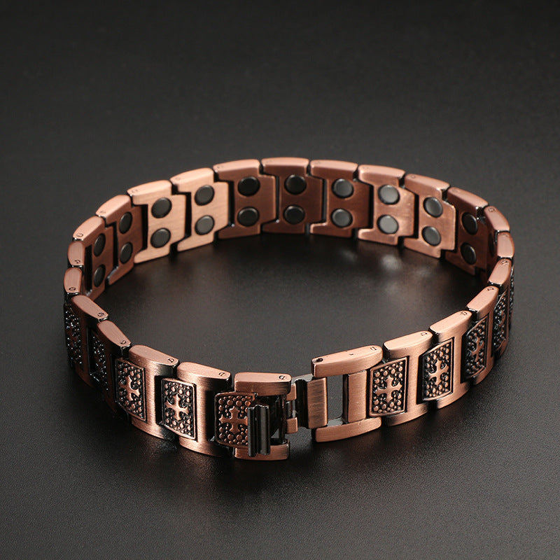 Copper Bracelet, Magnetic Bracelet, Cross Bracelet