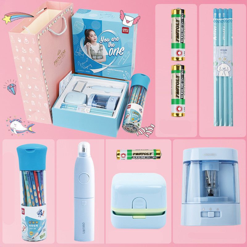 Deli Learning Stationery Set Gift Box Learning Supplies Gift Bag