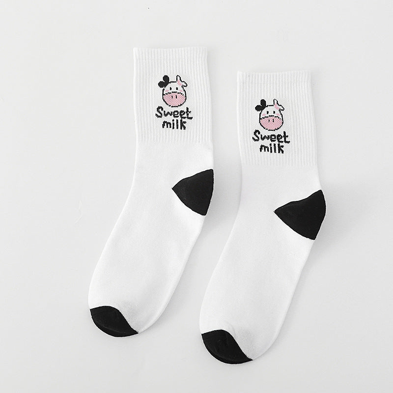 Striped Black All-match Stockings Sports Socks