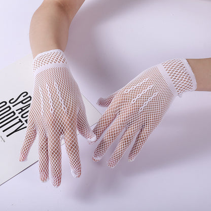 Black White Etiquette Gloves Wedding Dress Gloves