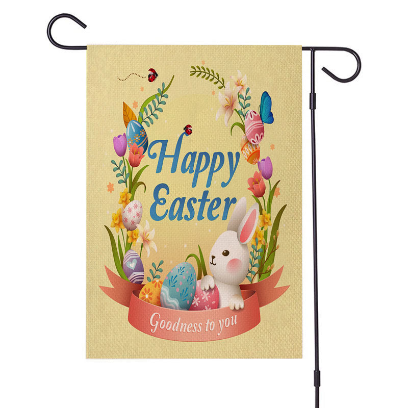 Spring Easter Burlap Garden Flag - MediaEclat.store