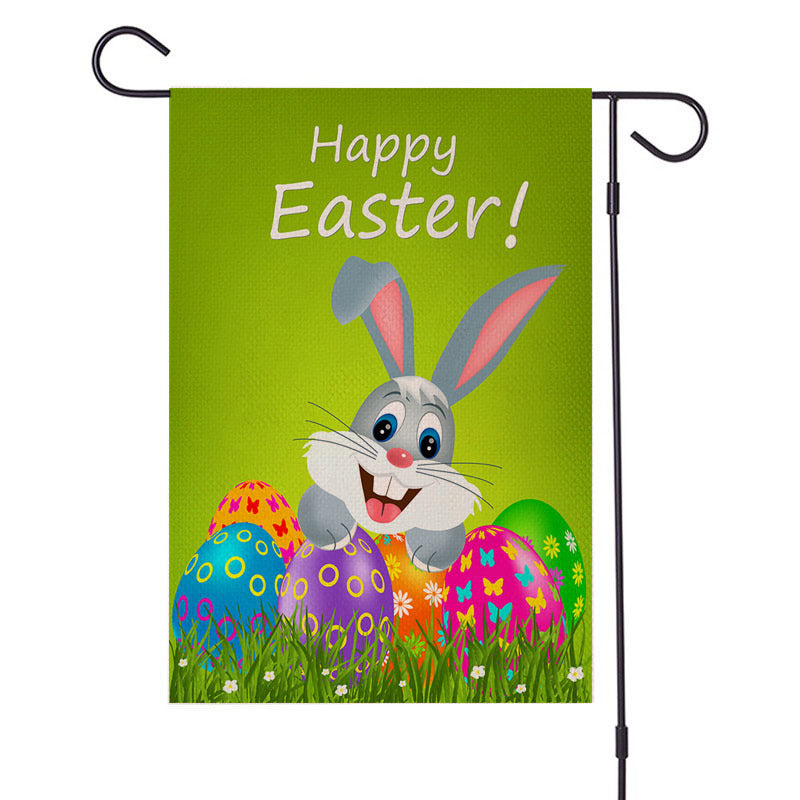 Spring Easter Burlap Garden Flag - MediaEclat.store