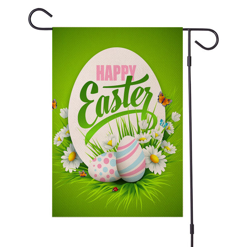 Spring Easter Burlap Garden Flag - MediaEclat.store