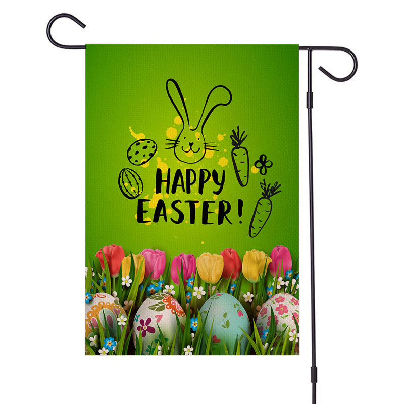 Spring Easter Burlap Garden Flag - MediaEclat.store