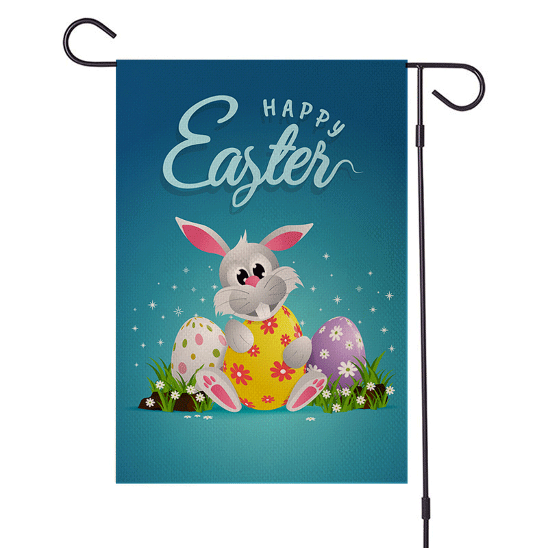 Spring Easter Burlap Garden Flag - MediaEclat.store