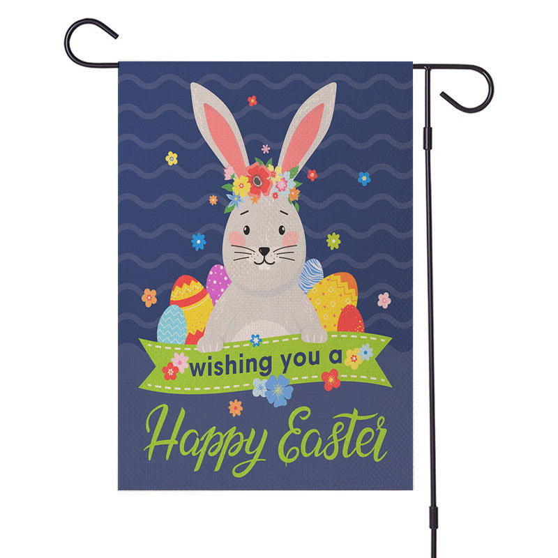 Spring Easter Burlap Garden Flag - MediaEclat.store