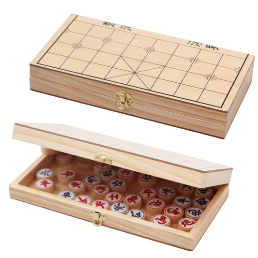 Wooden Folding Chinese Chess Portable