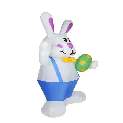 1.9 Meter Easter Inflatable Bunny with LED Light Air blown Bunny Easter Decoration - MediaEclat.store
