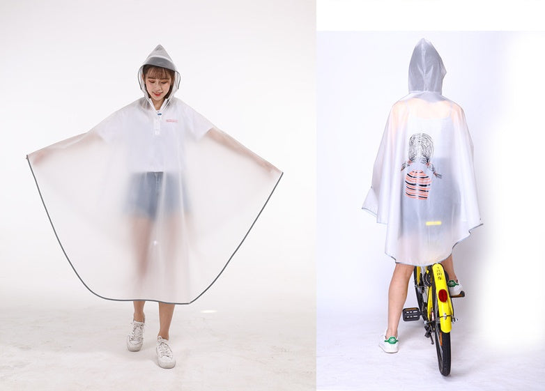 Korean style reflective poncho