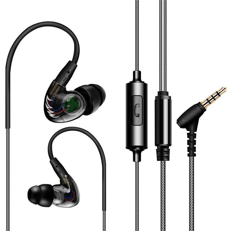 F1 Pro Sports Plug-In Heavy Bass HIFI Round-Ear Mobile Phone In-Ear Headphones