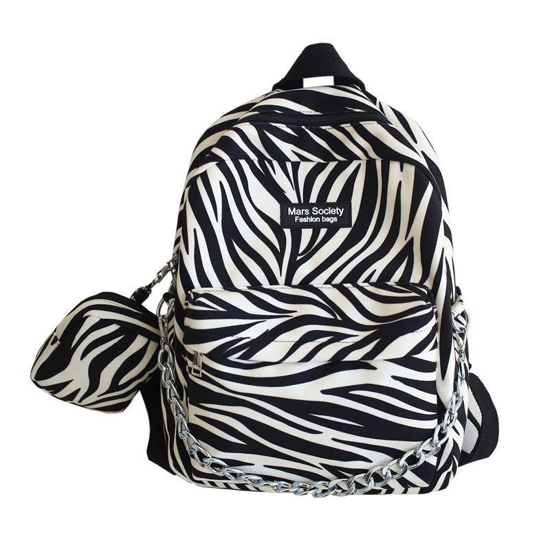 Korean Style Fashion Personality College Style Large-capacity Pattern Backpack