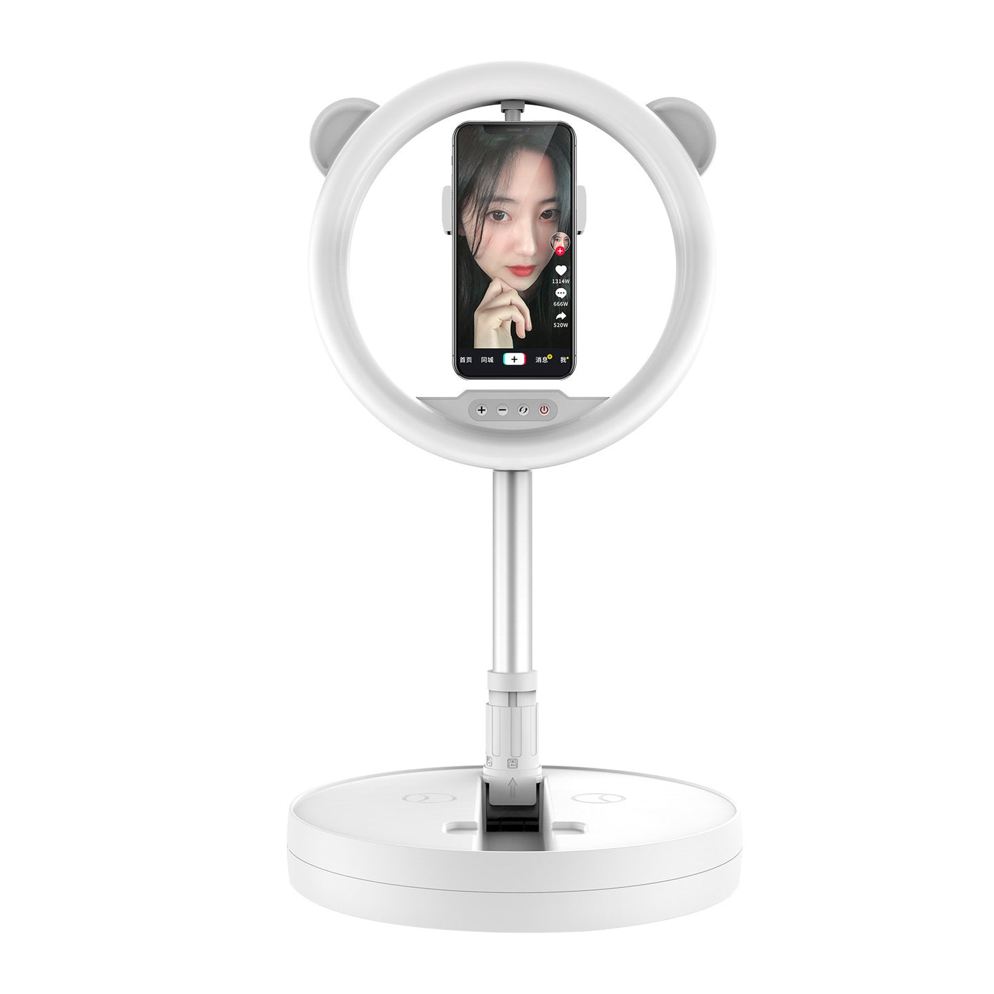 Mobile Phone Live Fill Light New Net Celebrity Live Light Integrated Folding Storage LED Ring Light Live Support