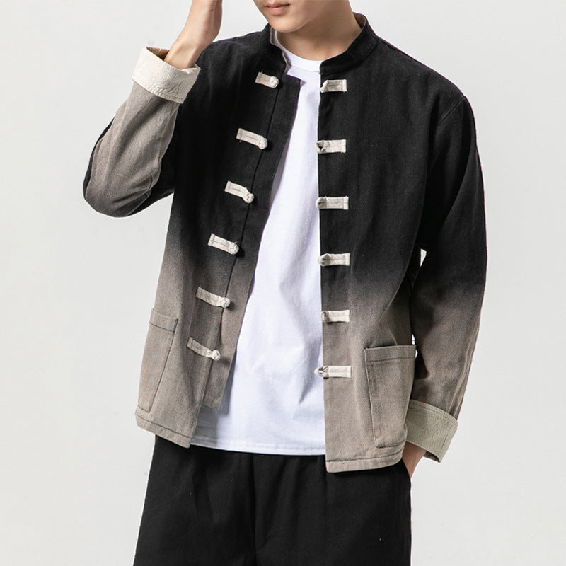 Chinese Style Gradient Washed Old Jacket