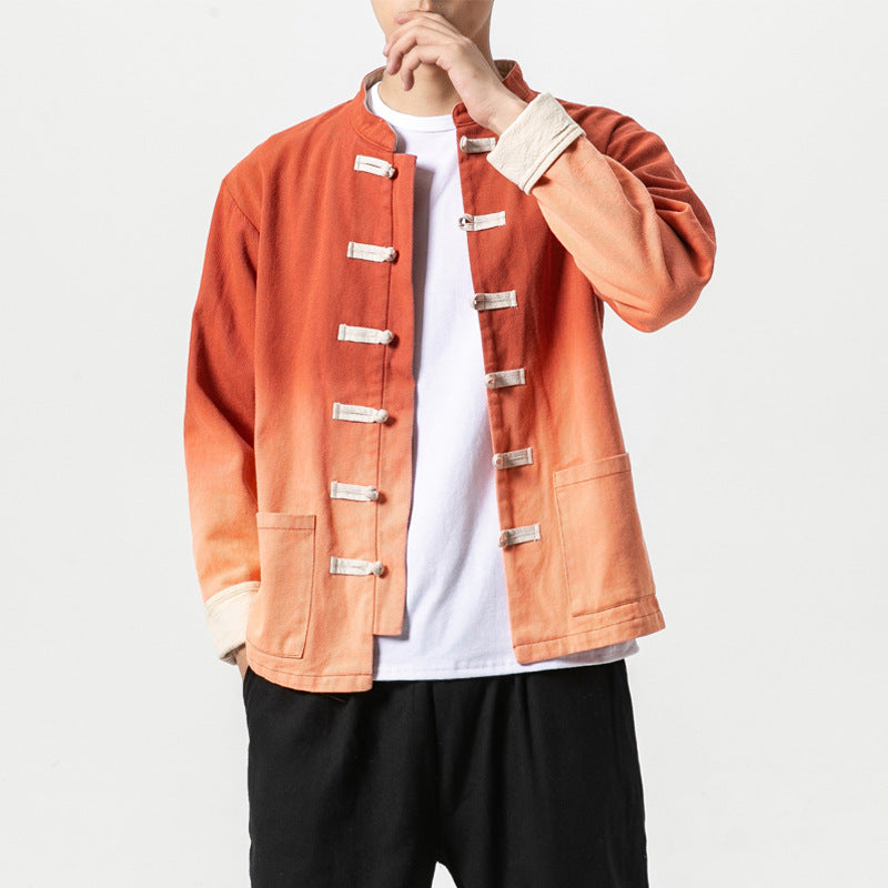 Chinese Style Gradient Washed Old Jacket