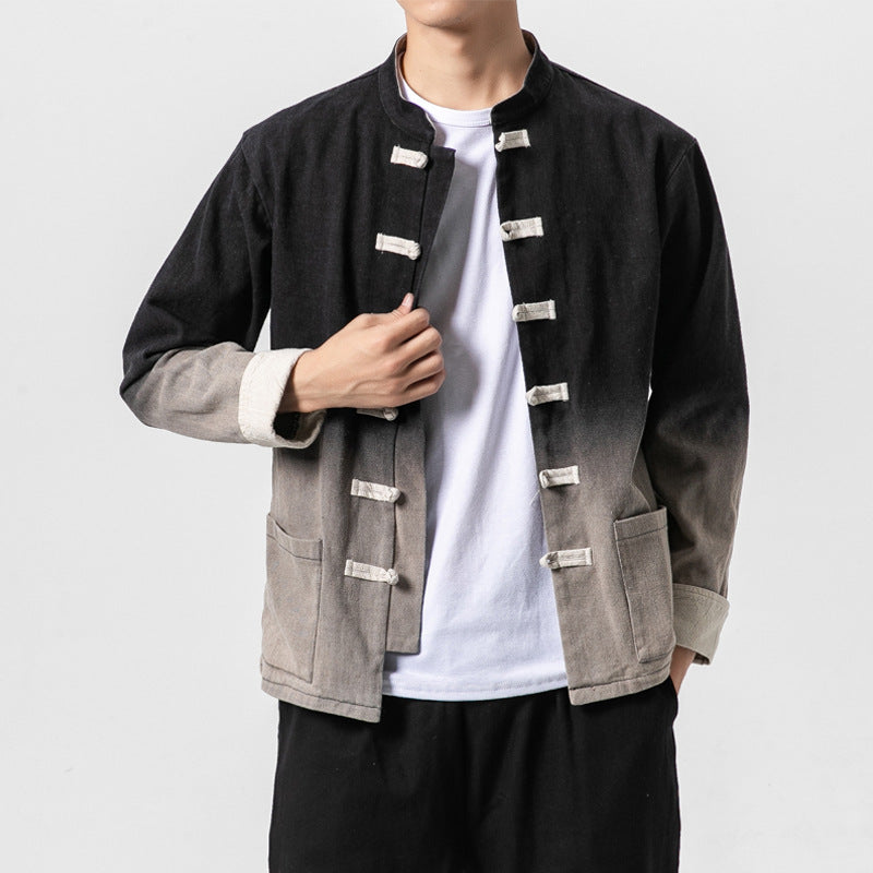 Chinese Style Gradient Washed Old Jacket