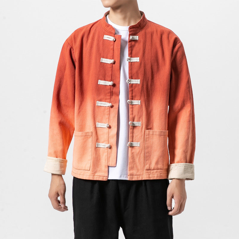 Chinese Style Gradient Washed Old Jacket