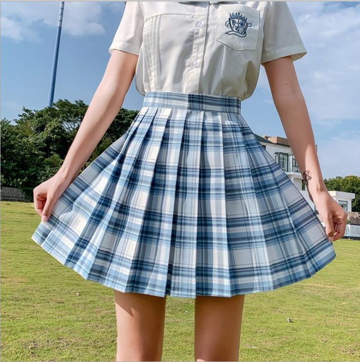 Gentle Knife JK Uniform Plaid Skirt Japanese Skirt High Waist Pleated Skirt Student Uniform School Uniform Skirt Female