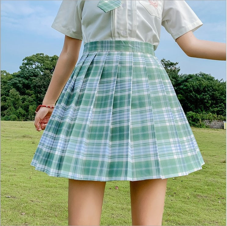 Gentle Knife JK Uniform Plaid Skirt Japanese Skirt High Waist Pleated Skirt Student Uniform School Uniform Skirt Female