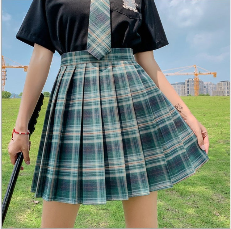 Gentle Knife JK Uniform Plaid Skirt Japanese Skirt High Waist Pleated Skirt Student Uniform School Uniform Skirt Female