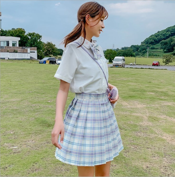 Gentle Knife JK Uniform Plaid Skirt Japanese Skirt High Waist Pleated Skirt Student Uniform School Uniform Skirt Female
