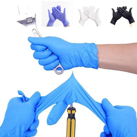 High-Elastic Nitrile Disposable Gloves, Compound Nitrile Butadiene Pvc Rubber Latex Rubber, Labor Protection And Durable