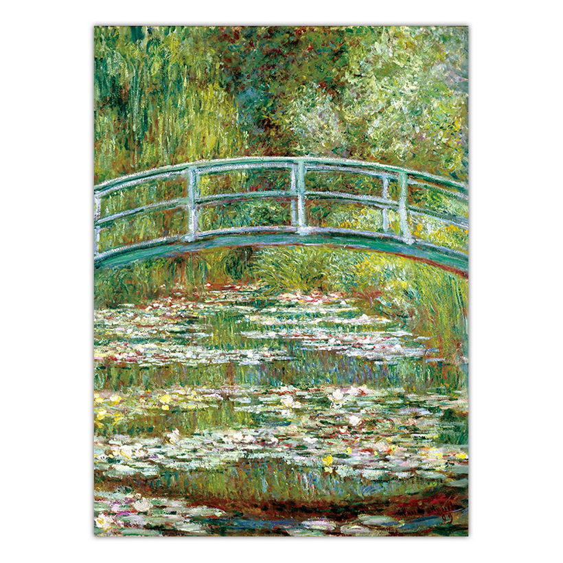 French Art Micro-Jet Canvas Print Core Custom Claude Monet Nihonbashi Iris Landscape Painting Heart - MediaEclat.store