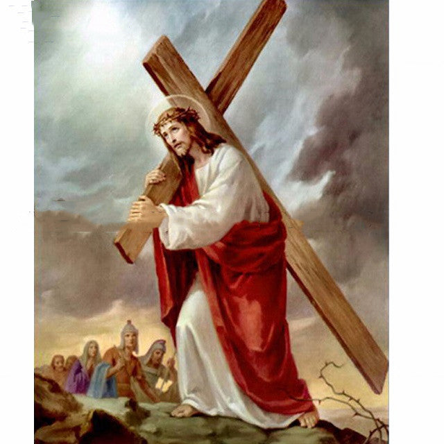 DIY Diamond Painting of Jesus Cross