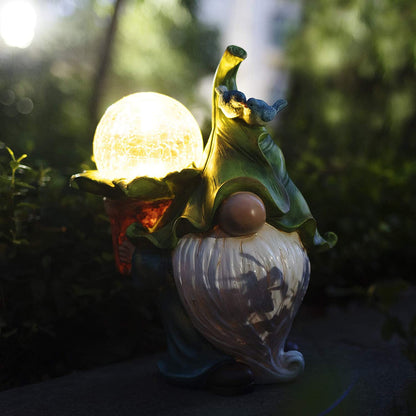 Meditation Dwarf Statue American Country Solar Luminous Dwarf Fairy Ornaments Garden Lawn Decoration