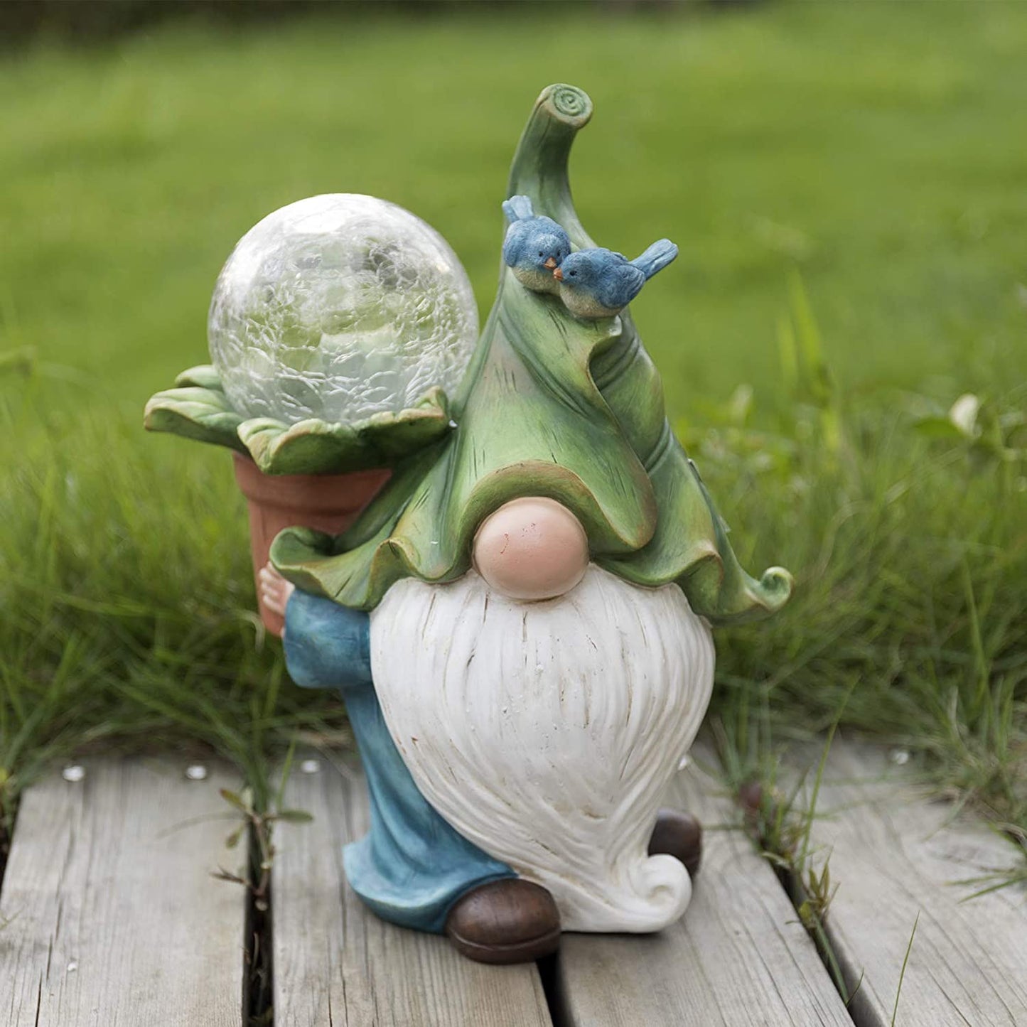 Meditation Dwarf Statue American Country Solar Luminous Dwarf Fairy Ornaments Garden Lawn Decoration