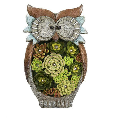 Solar Owl Led Light Outdoor Decorative Light Courtyard Decoration Resin Crafts Courtyard Lawn Night View Gift Lighting Decoration