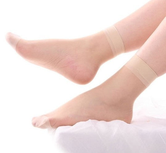 Spring And Summer Thin Transparent Women'S Stockings Stall Night Market Core-Spun Silk Socks