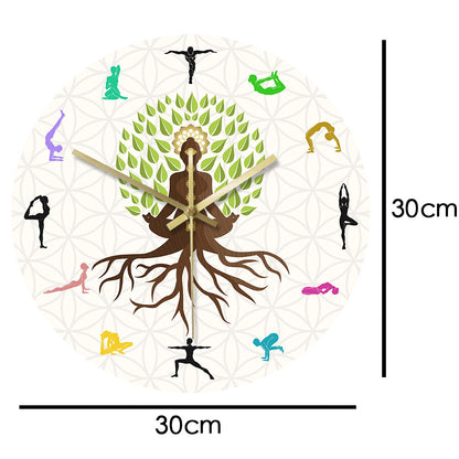 Yoga Action Personality Clock Wall Clock - MediaEclat.store