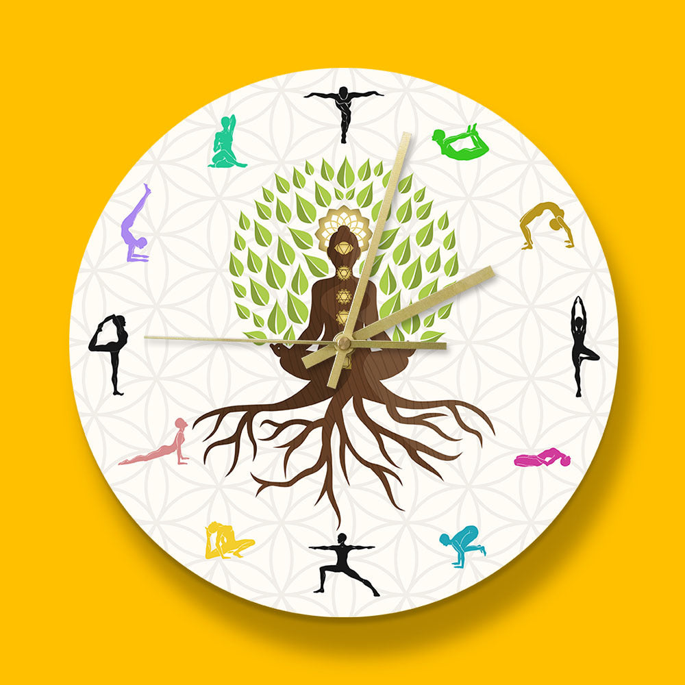 Yoga Action Personality Clock Wall Clock - MediaEclat.store