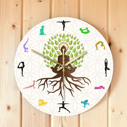 Yoga Action Personality Clock Wall Clock - MediaEclat.store