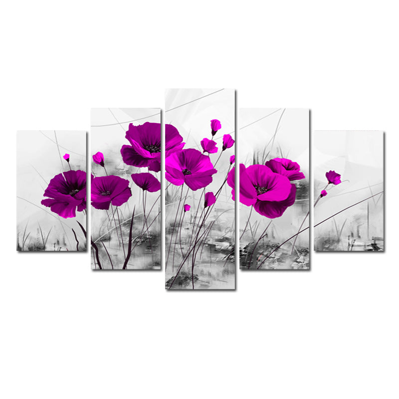 Modern Home Hanging Paintings, Decorative Canvas, Inkjet Painting, Oil Painting, Wall Painting, Five Joint Mosaic Murals