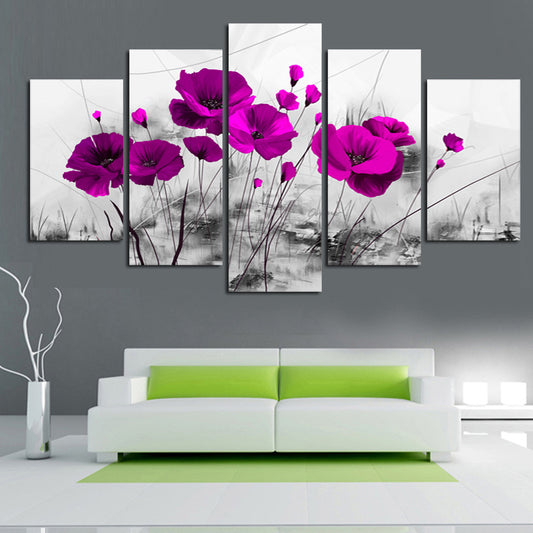 Modern Home Hanging Paintings, Decorative Canvas, Inkjet Painting, Oil Painting, Wall Painting, Five Joint Mosaic Murals