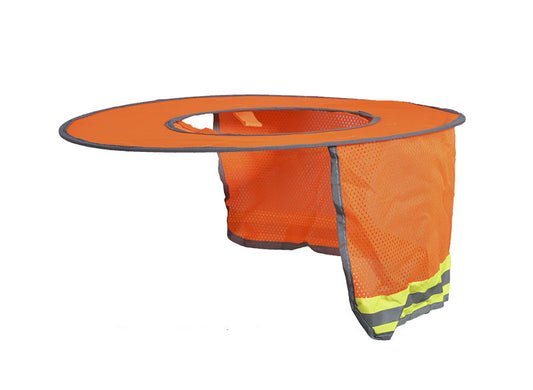 Hard Hat Sun Shade Neck Shield Sun Protection With Reflective Strip And High Visable Mesh Design For Hardhats Helmet