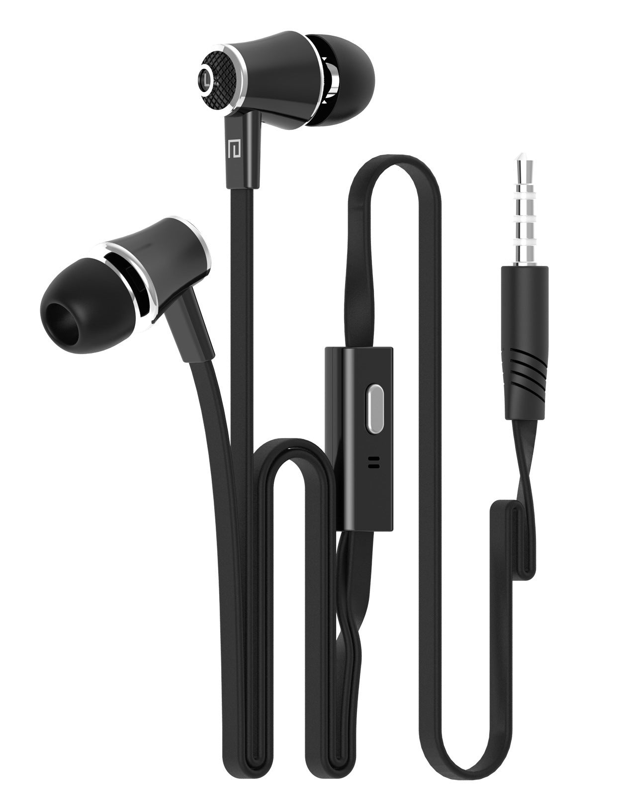 JM21 noodle line subwoofer mobile phone line control headset in-ear headphones