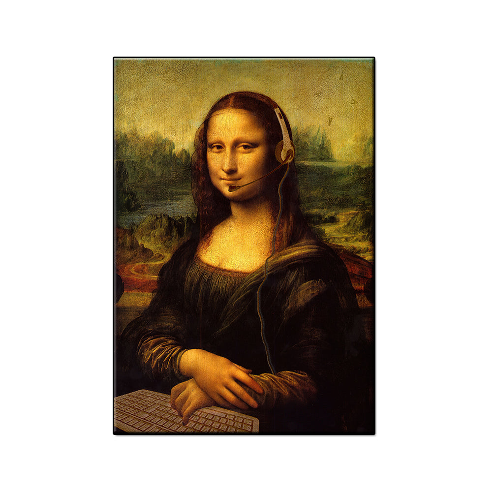 Mona Lisa Pattern Art Canvas Poster - MediaEclat.store