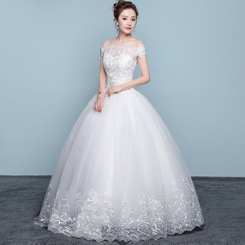 Qidi wedding dress shoulder wedding dress