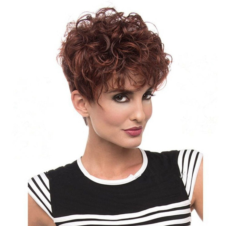 European and American wig fluffy short curly hair