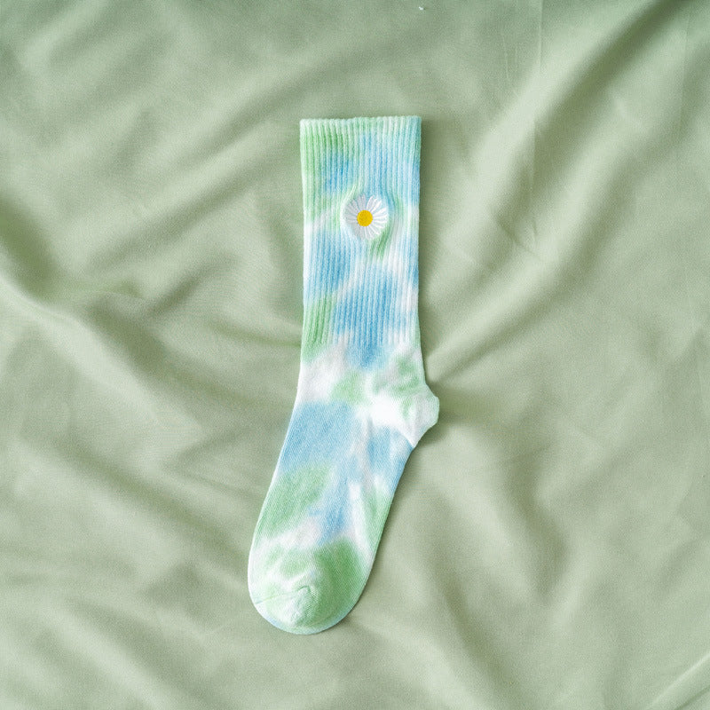 Tie-Dye Style Small Daisy Stockings Stockings