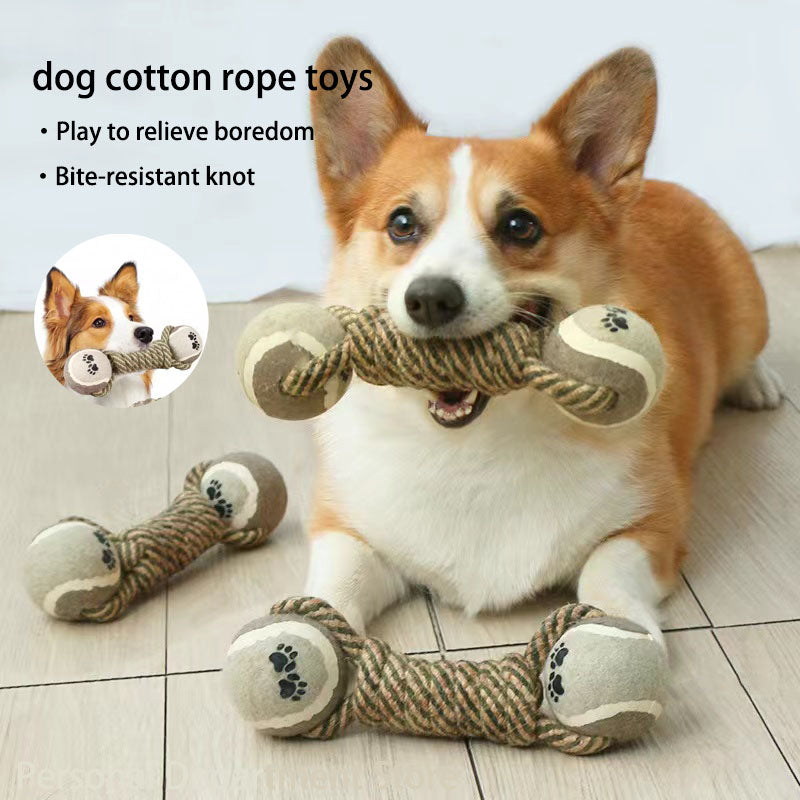 Pet Dog Toys For Large Small Dogs Toy Interactive Cotton Rope Mini Dog Toys Ball For Dogs Accessories Toothbrush Chew Premium Cotton-Poly Tug Toy For Dogs Interactive Rope Dog Toy For Medium Dogs - MediaEclat.store