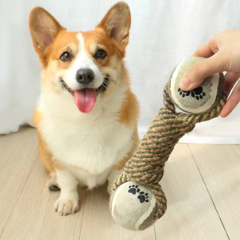 Pet Dog Toys For Large Small Dogs Toy Interactive Cotton Rope Mini Dog Toys Ball For Dogs Accessories Toothbrush Chew Premium Cotton-Poly Tug Toy For Dogs Interactive Rope Dog Toy For Medium Dogs - MediaEclat.store