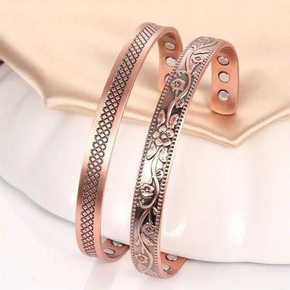 Solid Copper Magnetic Cuff Bracelets