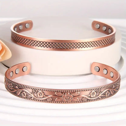 Solid Copper Magnetic Cuff Bracelets