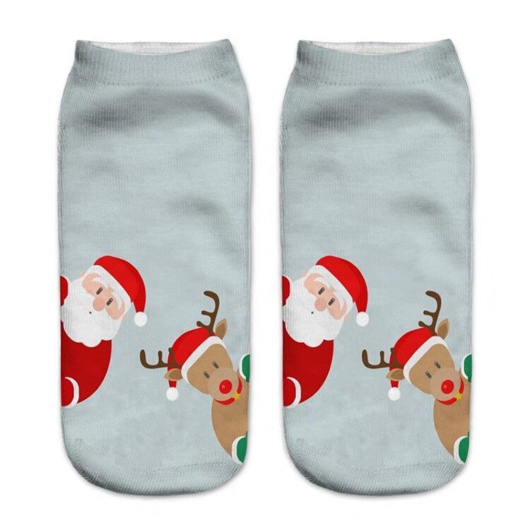 Christmas Stockings Printed Short Socks