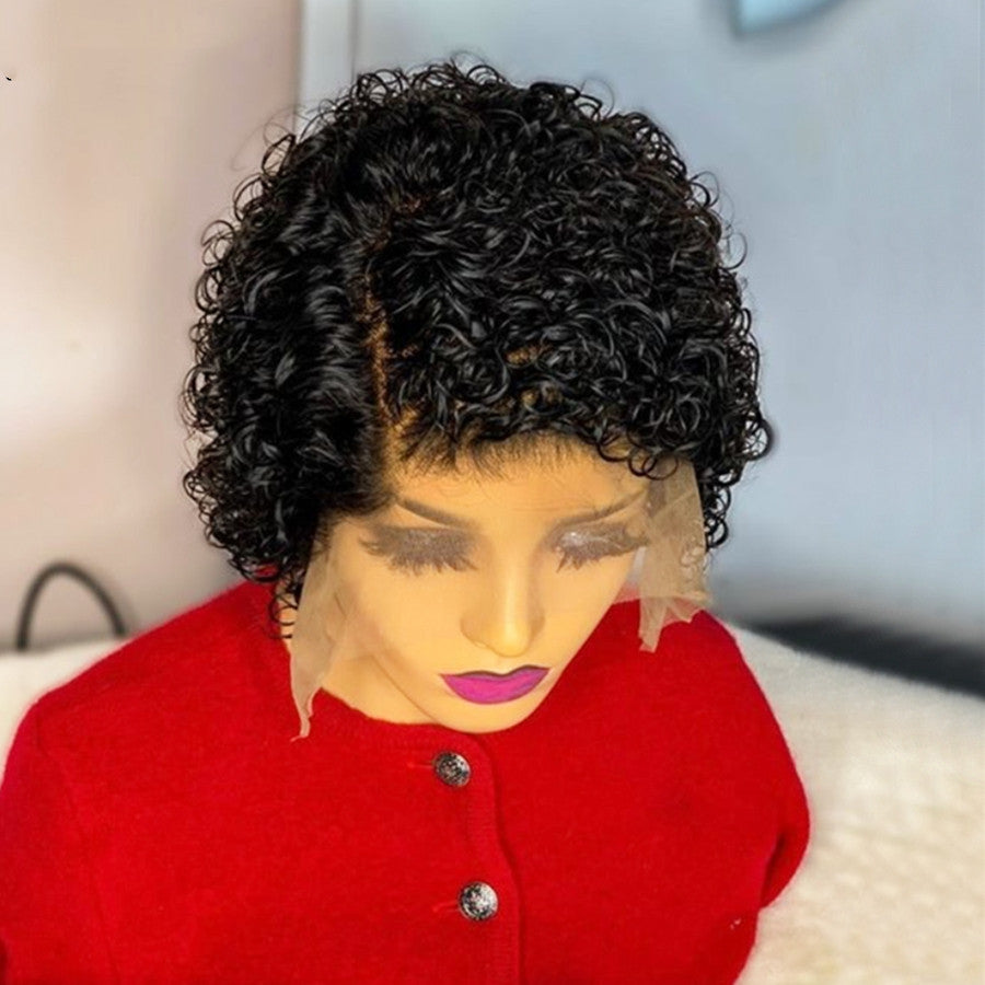 African small curly short curly black female hair