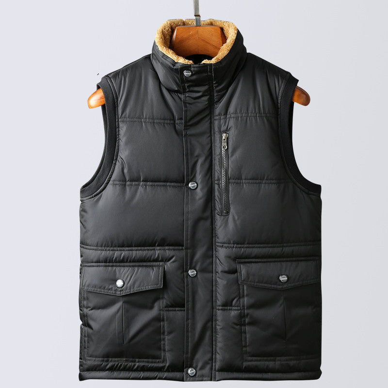 Men's vest casual fashion outdoor warm cotton vest