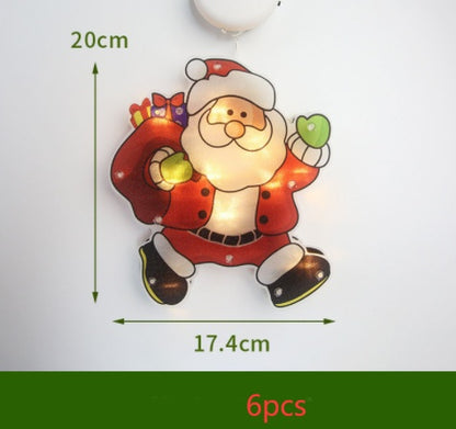 LED Suction Cup Window Hanging Lights Christmas Decoration